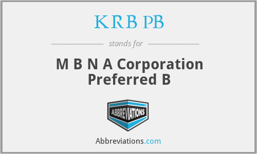 What does KRB PB stand for?
